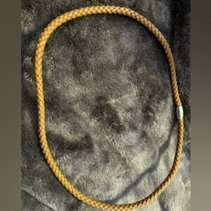 Tan braided necklace